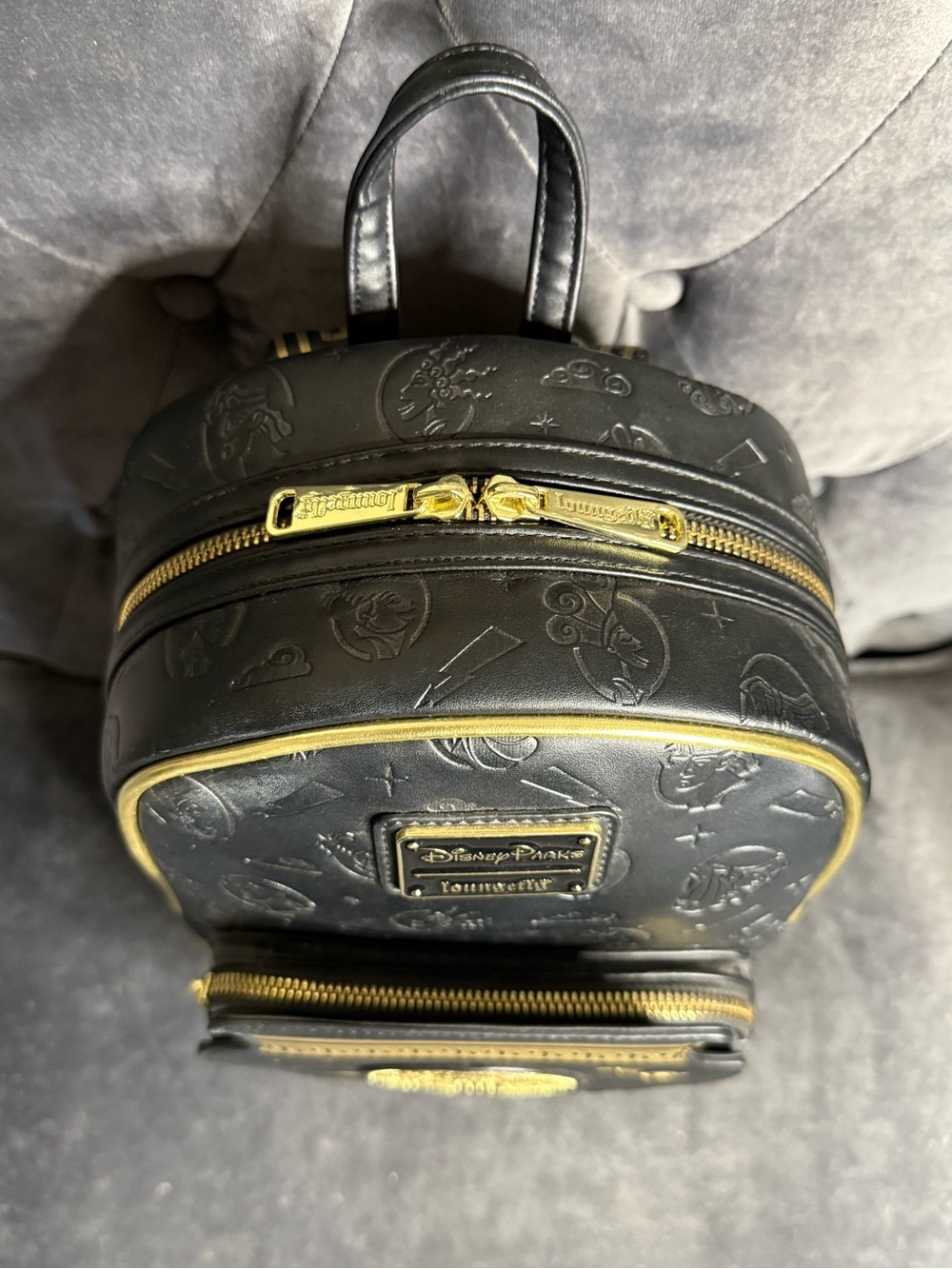 Disney Black and Gold Zodiac Mini Backpack by Loungefly - Picture 11 of 16
